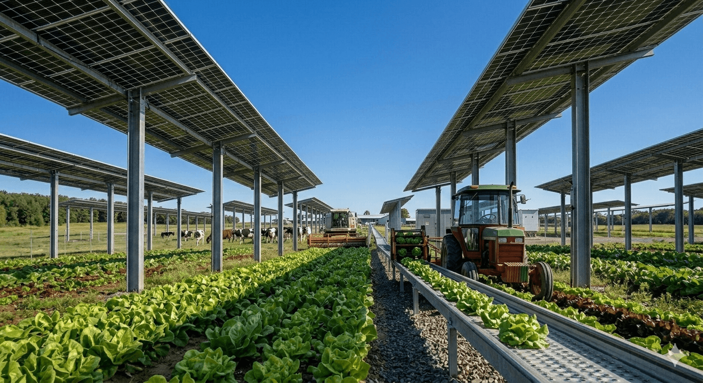 작물 상부 설치형 영농형 태양광 구조