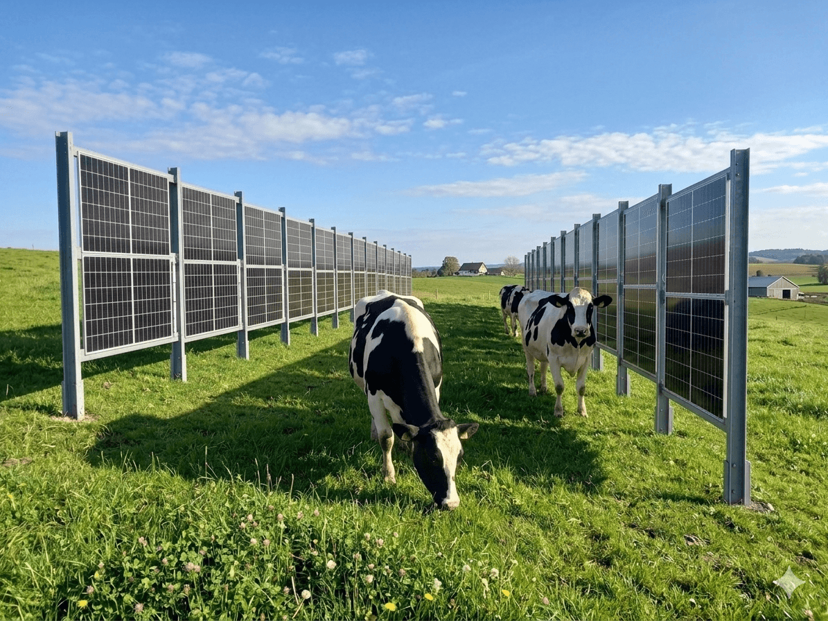 수직형 설치 구조 영농형 태양광 구조